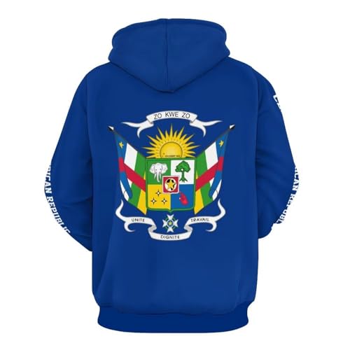 Sweat à capuche surdimensionné Centrafrique pull élégant à motifs