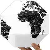 DearWorld, The Pinnable Globe with 50 Pins, 3d Map for Home, Business & Office Décor, Premium Quality Thick Paper, Assembles in Seconds, Perfect Gift for Travelers (World with Country Names Small)