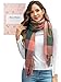 Neband Winter Scarf for Women Warm Tartan Plaid Scarfs Soft Lightweight Long Scarves Fashion Shawl Wraps Elegant Ladies Gifts, Dark Pink Green