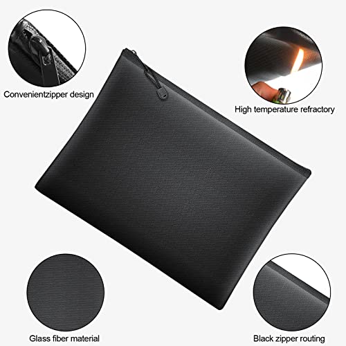 2Pack Fireproof Document Bags,13.4”X 9.4”Waterproof And Fireproof Money Bag,Multi-Functionl Fireproof Bag With Zipper For For A4 Letter Size Document Holder,File,Cash,Tablet,Passport And Valuables #TOP5
