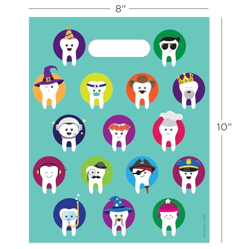 Practicon 11098200 Tierzahnsäcke, 8 x 10 cm, vierfarbige Patientenpflege, 100 Stück