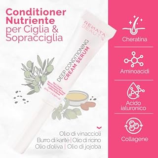 RB RENATA BEAUTY Siero-Crema Nutriente Ciglia e Sopracciglia – Trattamento Riparatore & Idratante – Conditioning Profondo – Cura Quotidiana & Post-Trattamenti – 10 ml