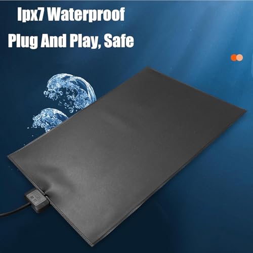 Reptilien-Heizmatte, 5 W-220 W, wasserdicht, Reptilien-Heizkissen unter dem Tank-Terrarium mit Temperaturkontrolle, sicherheitsverstellbare Reptilien-Heizmatte für Schildkröte, Schildkröte, Schlangen
