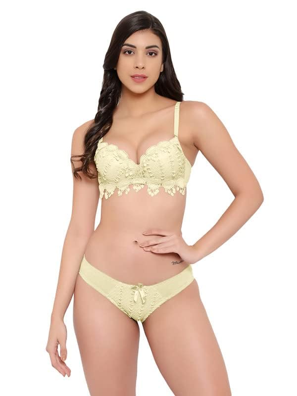 Women Heavy Padded Pushup Underwired Bridal Bra Panty Sets-image-42