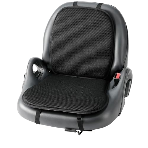 ボンフォーム(BONFORM) 丸洗いOKフォークリフト用クッション 背もたれ付 メッシュ素材 通気性抜群 丸洗い可能 体圧分散効果 ブラック 5946-07BK