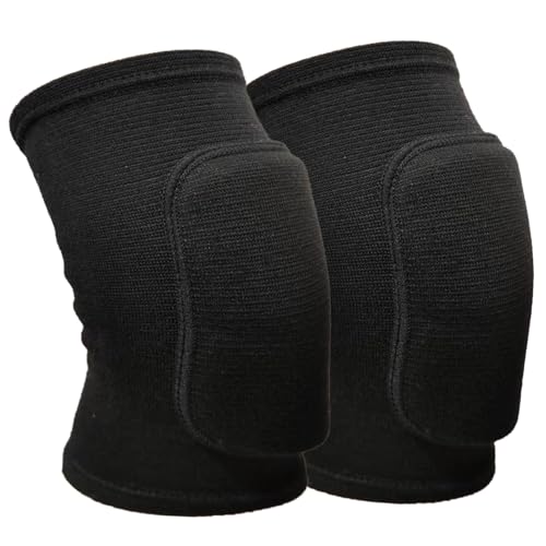 Anti slip sponge, soft and breathable men's, women's, girls black knee pads suitable for sports scenes such as volleyball, football, dance, yoga, wrestling, running, cycling, etc (Black, Small) by xingjieyun - Used condition - US$12.18
