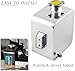 RYANSTAR Universal 2.5L Water Coolant Expansion Overflow Water Tank Reservoir Complete Header kit Aluminium Alloy Silver
