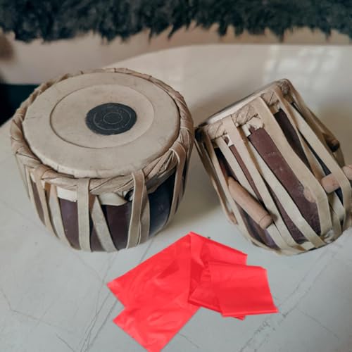 2 piezas de baquetas para danza con cintas rojas elegantes y largas de seda para entrenamiento de danza miniatura 7