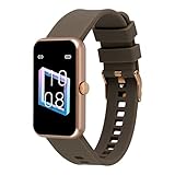 XCOAST Cadiz - Smartwatch Damen Herren, Blutdruck & Blutsauerstoffmessung, iOS & Android kompatibel, Fitness Tracker mit Farbdisplay, Schlafanalyse (Taupe)