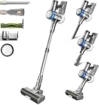 Aspirateur sans Fil, 400W 45KPa Aspirateur Balai sans Fil Puissant, 55Min Autonomie, Brosse Anti-emmêlement, Batterie Amovible, Aspirateur sans Sac avec Écran LED pour Tapis Poils d'animaux Sol Dur