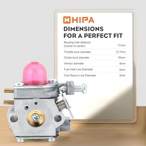 Hipa 753-06190 Carburetor for Troy Bilt TB22 TB22EC TB32EC TB80EC TB225 TB80EC Craftsman 25cc Bolens BL110 Trimmer Weedeater 75306190 WT973 WT-973 Carb