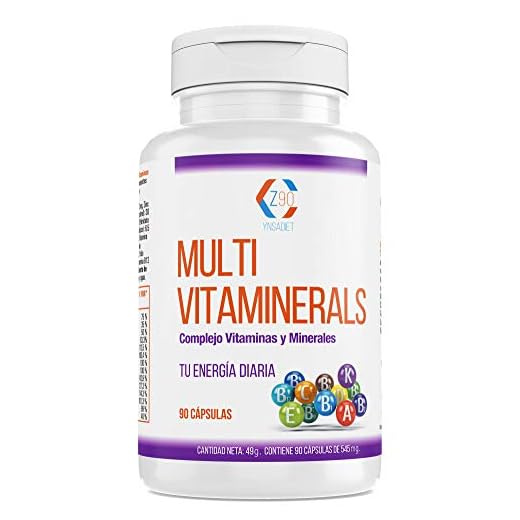 Complejo vitamínico con minerales, vitamina C, vitaminas B2, B3, B5, B6 y B12 y hierro - Multivitamínico para combatir el cansancio, la fatiga y aumentar el bienestar de tu cuerpo (90 cápsulas)