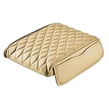 ZjjsTT Car Center Console Cover for Land Rover Range Rover Sport 2005-2025,Arm Rest Lid Cushion Protector Multifunctional Armrest Cushion Pad Interior Accessories,Beige
