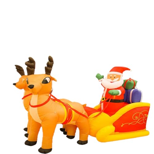 LPYROSE インフレータブル エアーサンタクロース LEDライト付き 屋内外兼用 防水 クリスマス飾り エアーデ...