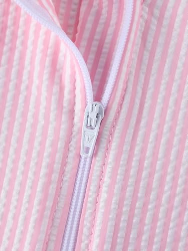 JiAmy Badeanzug Mädchen Baby Kleinkinder UV Kleidung Kinder Schutz Einteiliger Schwimmanzug Bademode Badebekleidung Schutzkleidung mit Sonnenhut Rosa 1-2 Jahre