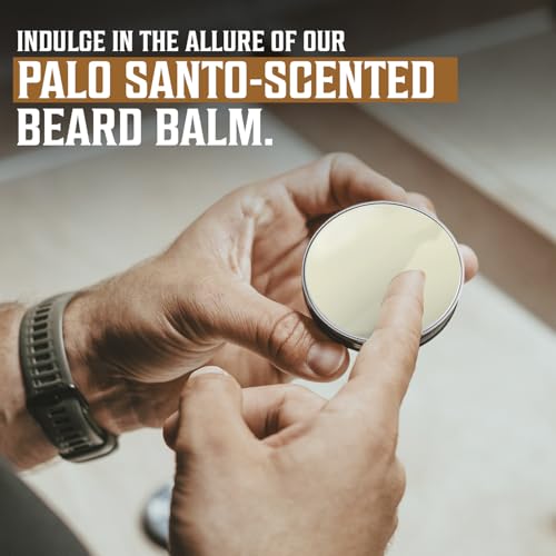 Image of Viking Revolution Beard Balm - Palo Santo - 2 oz | Natural Styling & Shaping Balm - Contains Argan Oil & Jojoba Oil - Softens, Conditions & Relieves Itchiness Below the Beard