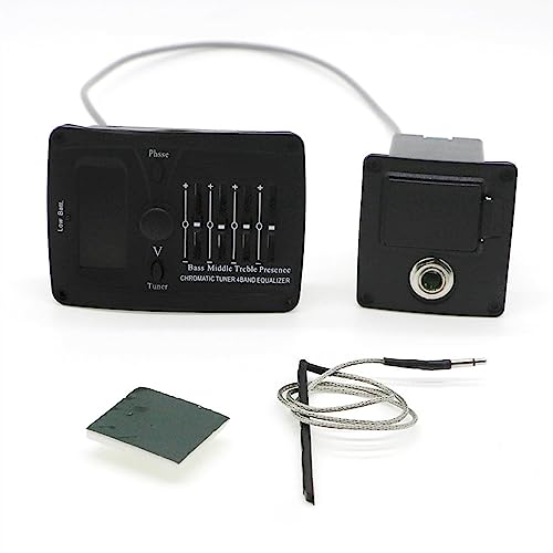 アコースティックギターピックアップ ギターパーツ クロマチックチューナー 4バンドイコライザー アコースティックギターアクセサリー