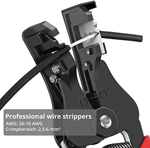 Proster Solar Crimping Tools Set for 2.5-6.0mm² with Wire Stripper Wire Cutter Solar Panel PV Cable 6 Pairs Male Female Solar Panel Cable Connector 1 Pair Solar Connector Wrench PV Crimp Tool