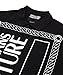 VERSACE JEANS COUTURE Black Graphic Logo Polo Shirt – Statement Streetwear Edge-XL
