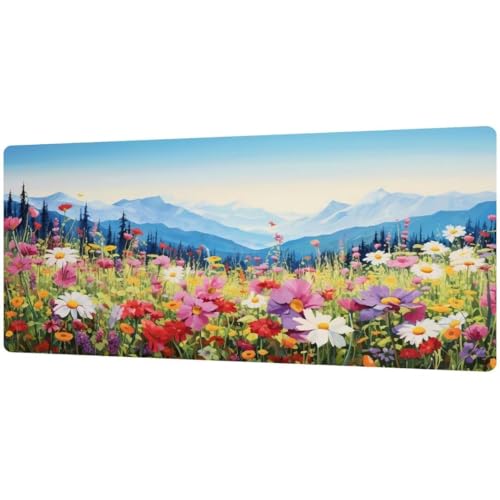 Grand Tapis de Souris Gaming Colorful Mouse Desk Pad Mat de Jeu XXL 900x500x4mm Tapis de Souris Base en Caoutchouc Antidérapant Résistant à l'eau Gamer sous-Main pour Clavier et Souris Le Bureau D352