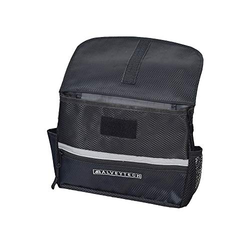 Alveytech Cup Holder & Saddle Bag Combination For Mobility Scooter, Power Chair, & Wheelchair (Black/Black) - Accessories Armrest Side Pouch Storage Organizer, Bags For Electric Wheelchairs & Scooters #TOP4