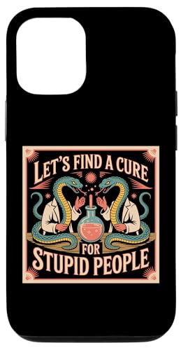 Let's Find A Cure For Stupid People �ʔ����� �|�X�^�[�A�[�g �X�}�z�P�[�X iPhone 12/12 Pro �p