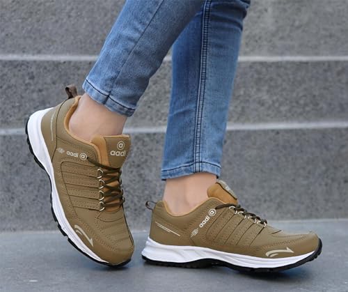 Image of AADI Men's Comfortable Lightweight Synthetic Leather Running, Walking & Gym Casual Sports Shoes