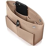 VILAU バッグインバッグ 底板付き トートバッグ用 インナーバッグ レディース フェルト 軽量 グレージュ 小さい