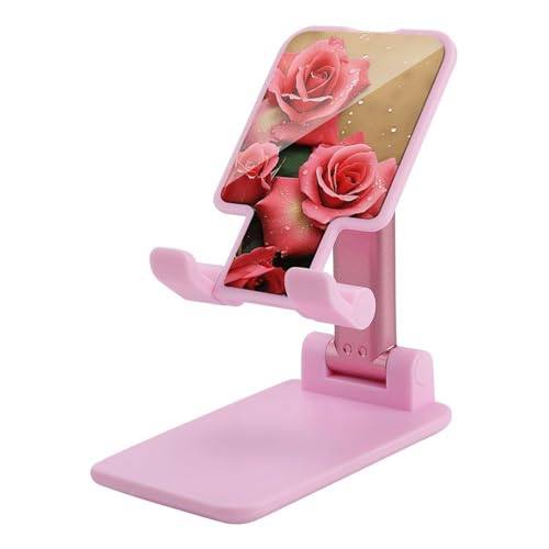 Support de téléphone réglable au design épuré et pliable rose