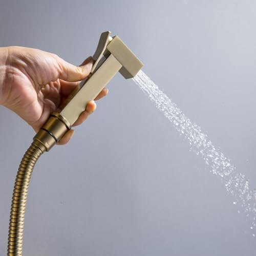 Rociador de bidé para lavado femenino y bebés, grifo de mano con presión ajustable 4