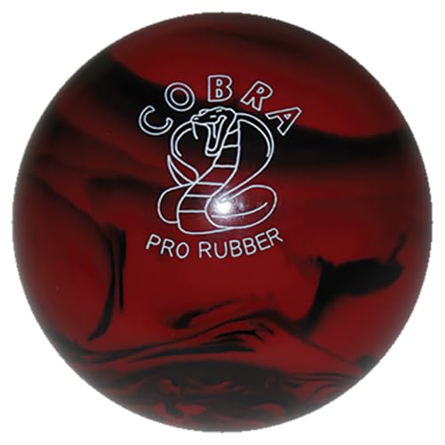 EPCO Duckpin Bowling Ball - Cobra Pro Rubber - Red & Black (4 7/8 inch- 3lbs. 12oz.) 1 Ball