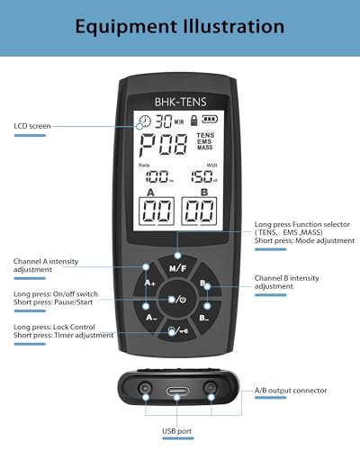 TENS Unit Muscle Stimulator for Pain Relief Therapy, 22 Modes EMS TENS Machine, Electronic Muscle Relaxer for Shoulder Pain Relief, Back Pain, Shoulder Neck Pain Relief