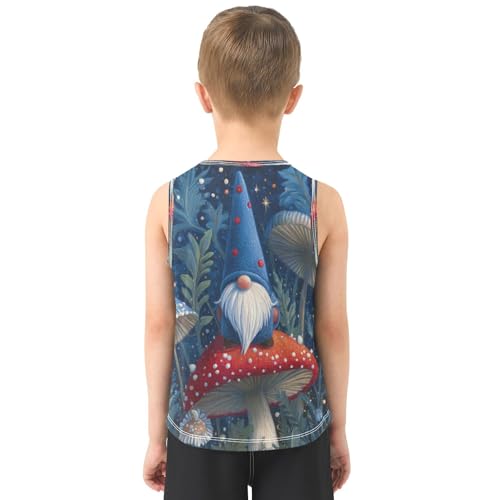 Gnome Leaves Midnight Blue Boys Tank Tops Sleeveless Tank Top Shirts Undershirts for Kids,3T3