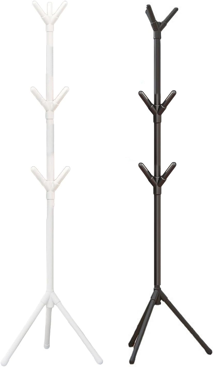 Standing Coat And Hat Hanger Organizers Freestanding Coat Rack Coat Tree With 8 Hooks For Hats Coats Scarves Handbags