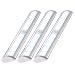 Kuled 10-led Wireless Motion Sensing Stick-on Anywhere Step LED Light Bar with Magnetic Strip, Pure White,  3-Pack