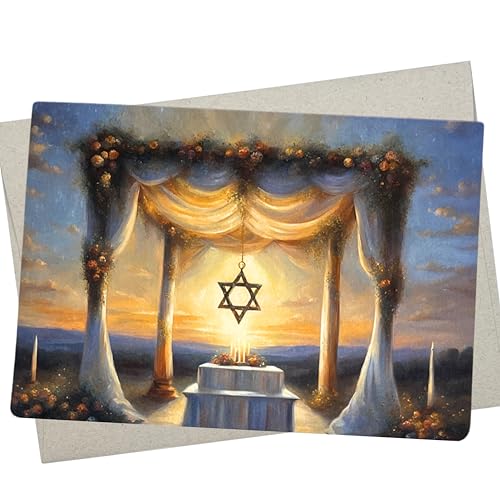 Jewish Wedding Card, Mazel Tov Wedding Card (1 Premium Notecard,