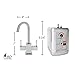 Two Handle Single Hole Instant Square Hot and Cold Water Dispenser Kit with Heating Tank Finish: Polished Chrome
