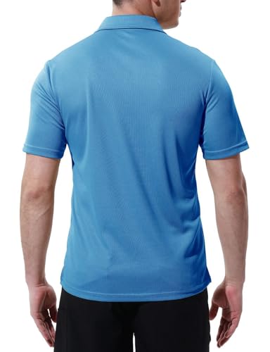 Image of Rdruko Men's Polo Shirts Short Sleeve Quick Dry Outdoor Golf Sports Shirts with Pocket