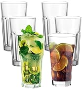 DASIAUTOEM Gläser Cocktailgläser 6er Set, Cocktail Glasses, Trinkglas 370ml Longdrinkgläser Set, ...