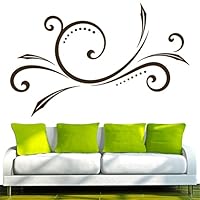 INDIGOS UG - Decalcomanie da muro - adesivi da parete - Murale - D51, classe di pianta tribale, 120 x 63 cm, marrone - Decorazione per soggiorno, camera dei bambini, ufficio, scuola