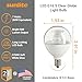 Sunlite G16.5 Light Bulb LED, 7 Watts (60W Equiv.), 500 Lumens, Dimmable, Type G Globe Shape E12 Candelabra Base, Short Bulbs, Vanity Mirror Bulbs, 2700K Soft White, Clear, 1 Count