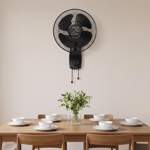 Image of ZIGMA Charm 300 MM High Speed Wall Fan - Powerful Airflow, Sleek Design, Silent Operation, Easy Mount Wall Mounted Fan for Home and Office (Black)