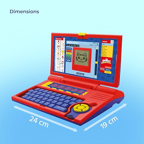 Image of Lifelong Spiderman Laptop for Kids 2-5 Yrs | 20-in-1 Learning Modes with Music | Educational Laptop with Alphabet, Words, Games, Numbers | AA Battery Operated Computer Toy with Mouse | Gift for Kids