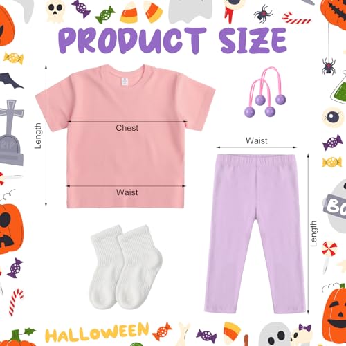 Disfraz Infantil Halloween 4 Piezas Rosa y Morado miniatura 2