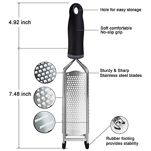 3 In 1 Grater, Coarse Fine Large Shaver Cheese Peelers With Soft Handle #TOP2