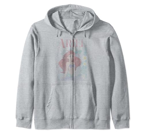 Sweat Disney The Little Mermaid Ariel zippé et confortable avec motif imprimé splash