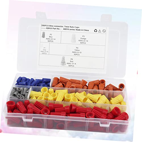 Conector electrico multicalibre con resorte conico kit Cabilock de tuercas aislantes terminales 4