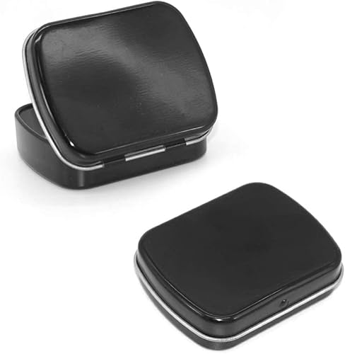 Miniatura 9 de Paquete de 9 cajas de lata rectangulares de metal con bisagras con tapa, 2.4 x 1.8 x 0.6 pulgadas, contenedores portátiles para kit de