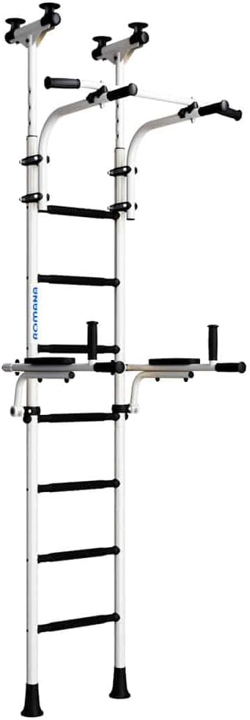 Indoor Sport Workout Gym Set for Teens & Adults with horizontal bar with adjustable height & Folding Bars / Home Crossfit Equipment for training / Playground Set Connects to the Floor & Ceiling - Teen Dream I