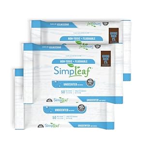 Simpleaf Flushable Wet Wipes Unscen...